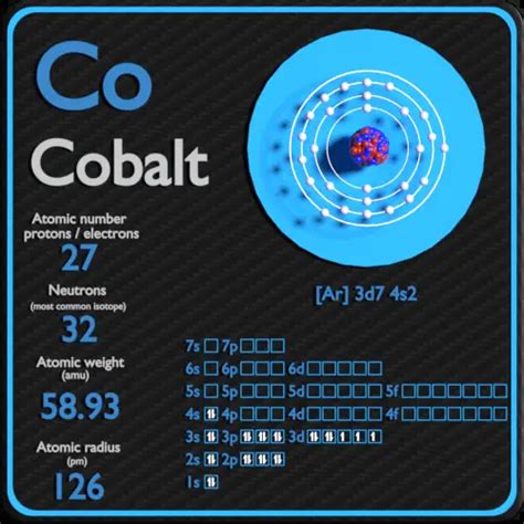 cobalt number of electrons
